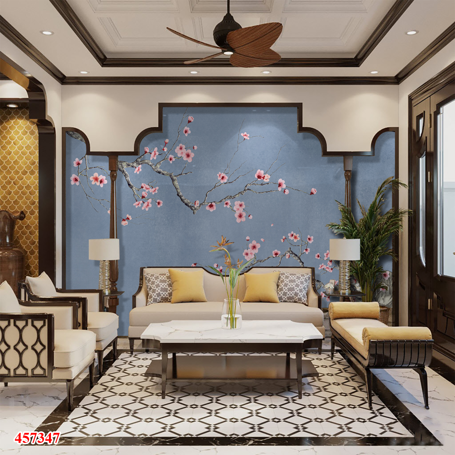vách đầu giường ngủ 