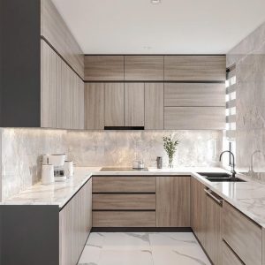 Tủ bếp gỗ công nghiệp VH11