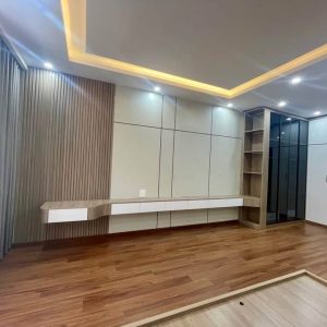 Vách tivi trang trí phòng ngủ