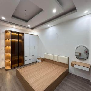 Tủ quần áo gỗ công nghiệp kết hợp cánh kính