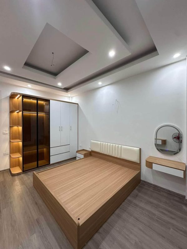 Tủ quần áo gỗ công nghiệp kết hợp cánh kính