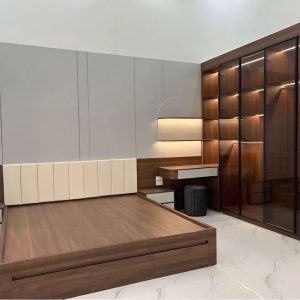 Giường tủ quần áo cánh kính hiện đại