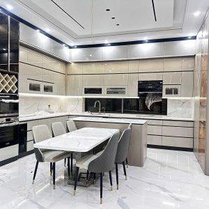 Tủ Bếp Gỗ Công Nghiệp Cánh Acrylic VH24