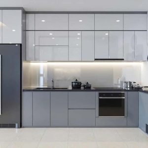 Tủ bếp gỗ công nghiệp cánh acrylic VH25