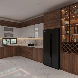 Tủ bếp gỗ công nghiệp VH28