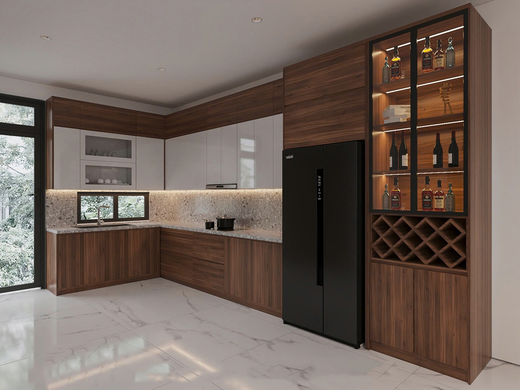 Tủ bếp gỗ công nghiệp VH28