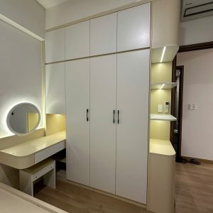 Tủ quần áo kết hợp kệ trang trí