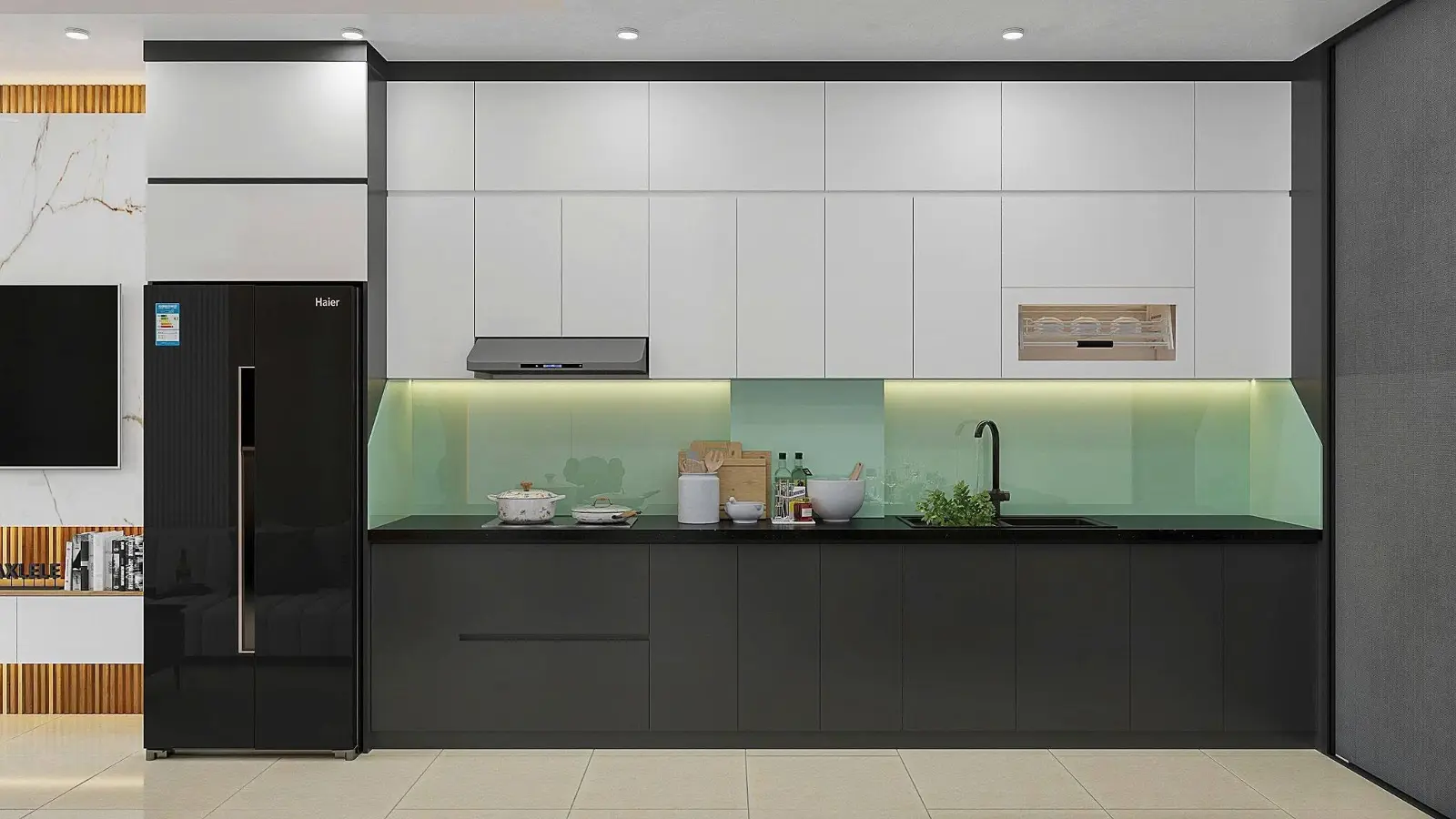Tủ bếp gỗ công nghiệp VH48