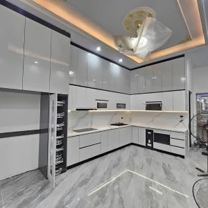 Tủ bếp gỗ công nghiệp phủ acrylic VH49