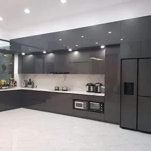 Tủ bếp gỗ công nghiệp phủ acrylic VH29
