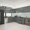 Tủ bếp gỗ công nghiệp phủ acrylic VH25