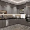 Tủ bếp gỗ công nghiệp phủ acrylic VH24
