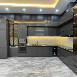 Tủ bếp gỗ công nghiệp phủ acrylic VH31