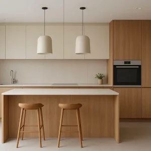 Tủ bếp gỗ công nghiệp VH55