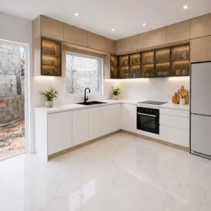 Tủ bếp gỗ công nghiệp VH42