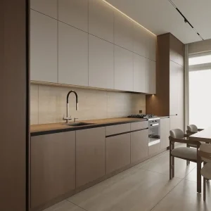 Tủ bếp gỗ công nghiệp VH44