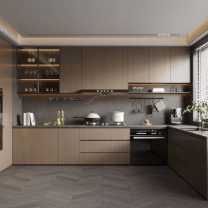 Tủ bếp hiện đại gỗ công nghiệp