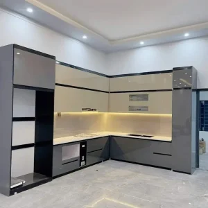 Tủ bếp gỗ công nghiệp cánh acrylic vh29