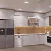 Tủ bếp gỗ công nghiệp cánh acrylic VH34