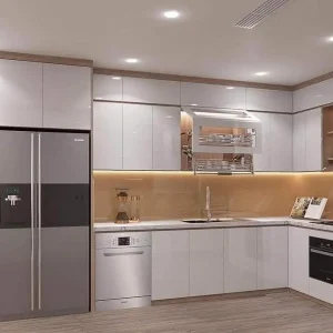 Tủ bếp gỗ công nghiệp cánh acrylic VH34