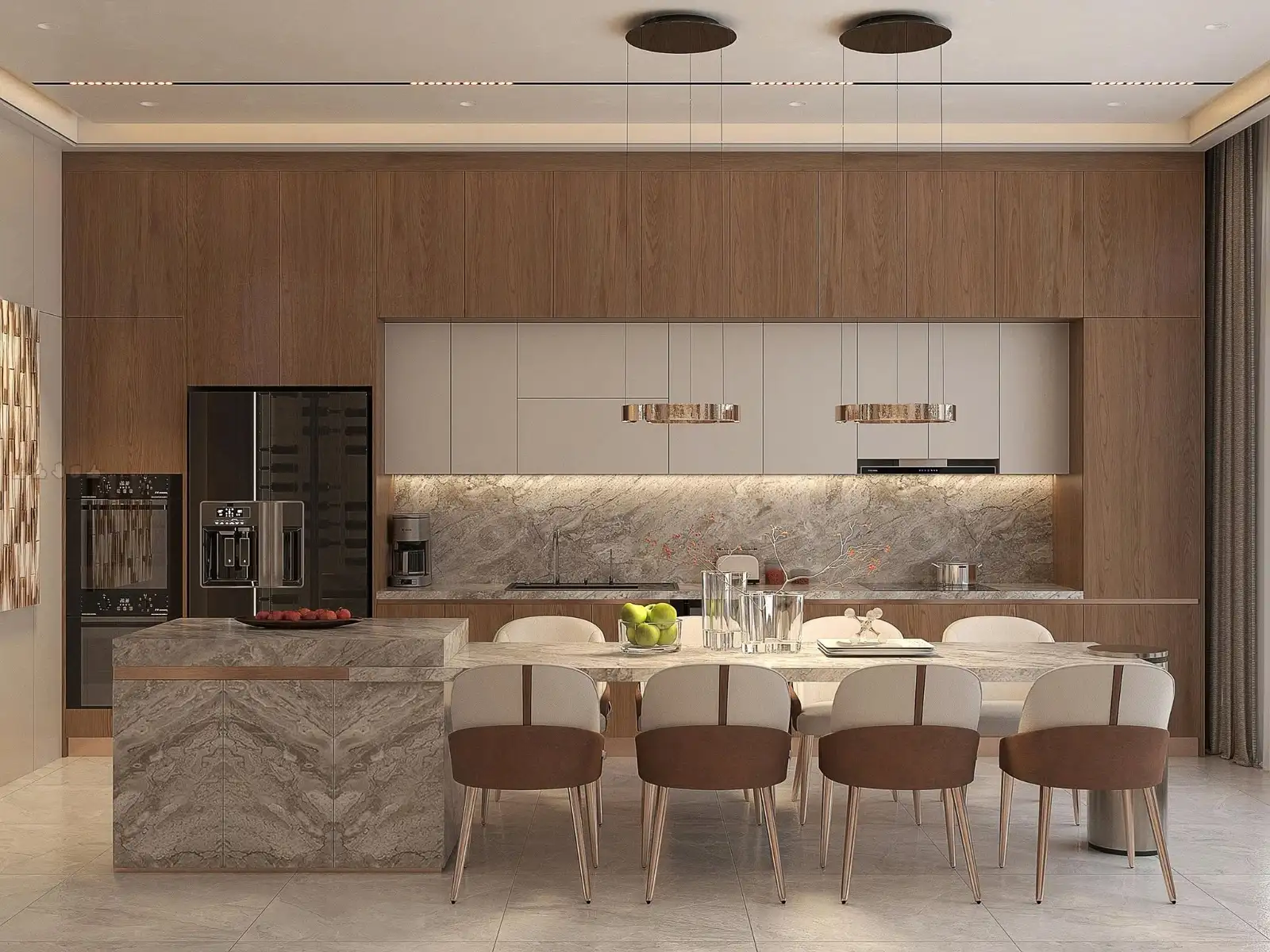 Tủ bếp gỗ công nghiệp VH68