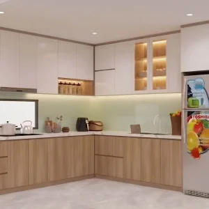 Tủ bếp gỗ công nghiệp VH71