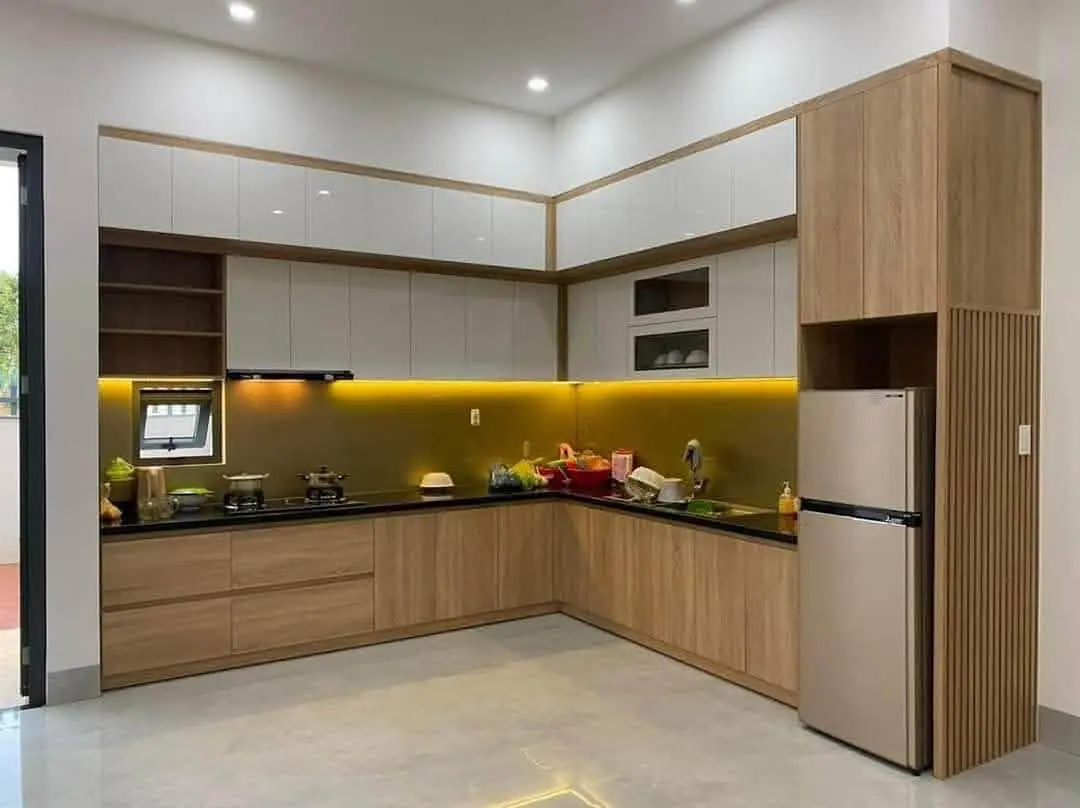 Tủ bếp gỗ công nghiệp VH73