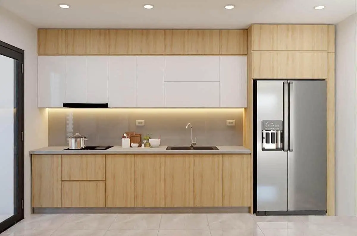 Tủ bếp gỗ công nghiệp VH74