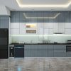 Tủ bếp gỗ công nghiệp phủ Acrylic VH12