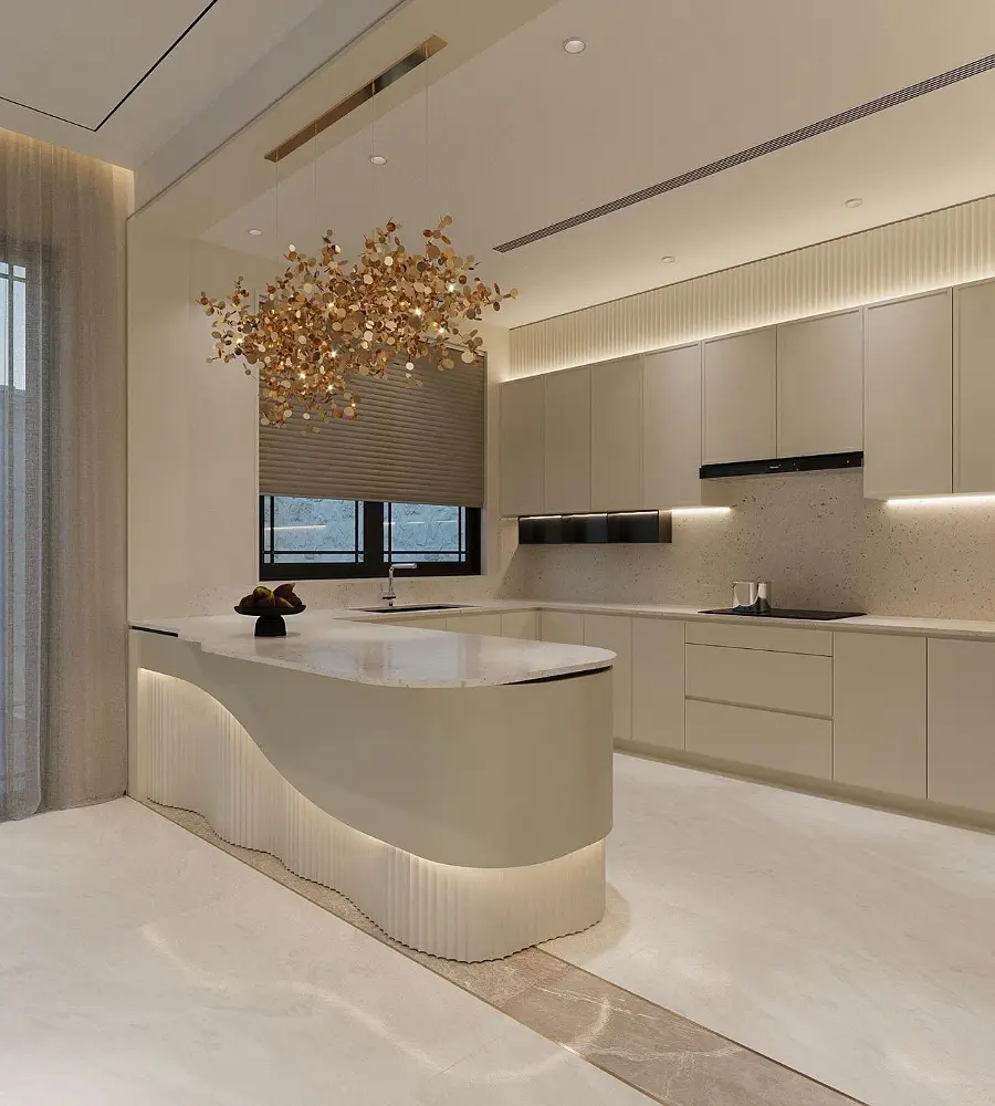 Tủ bếp gỗ công nghiệp VH64
