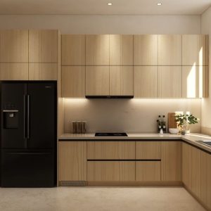 Tủ bếp gỗ công nghiệp VH34