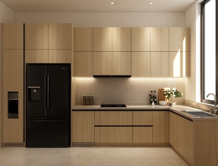 Tủ bếp gỗ công nghiệp VH34