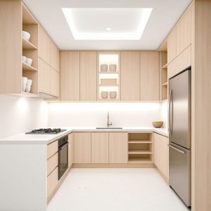 Tủ bếp gỗ công nghiệp VH35