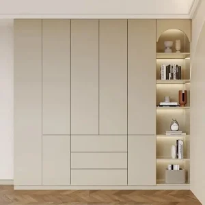 Tủ quần áo tích hợp kệ trang trí