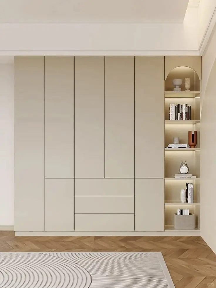 Tủ quần áo tích hợp kệ trang trí