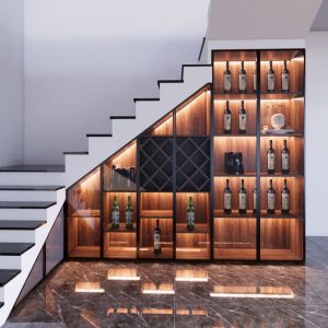 Tủ rượu trang trí phòng khách VH05