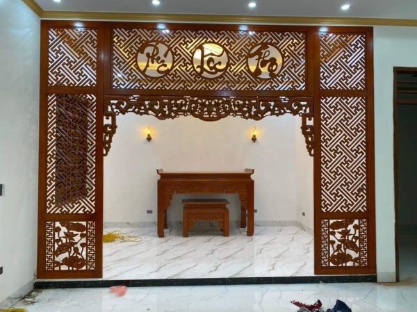 Vách CNC phòng thờ đẹp