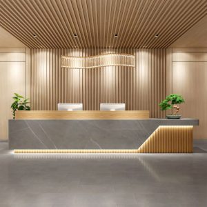 Vách lễ tân văn phòng Vh02