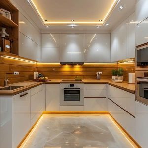 Tủ bếp gỗ công nghiệp VH 03