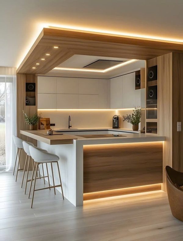 Tủ bếp gỗ công nghiệp VH08