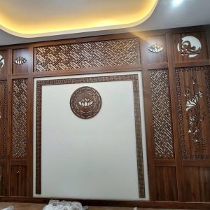 Vách cnc ốp sau ban thờ đẹp